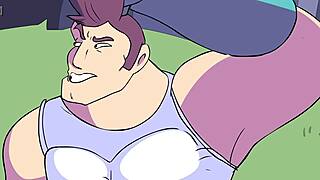 i powertrip in this cartoon with ripped clothes