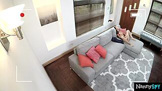 Nanny cam busted Charity toying with her wet pussy!