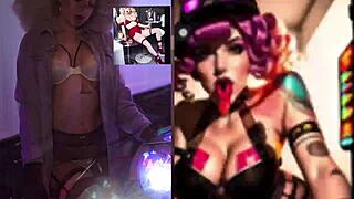 Manic Sabrina indulging in her pinball fetish!