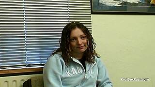 nervous teen's first porn casting?