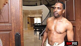 slutty neighbor freaks out over big black cock longer than her torso