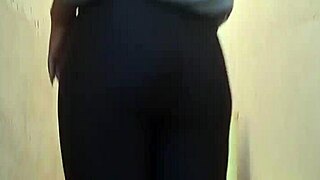 latina teen masturbates in tight pants on street