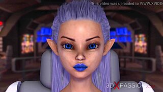 damn, watching this female cyborg bang a horny girl in space is wild