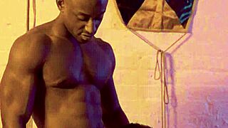 Ebony hunks seduction leads to intense interracial session