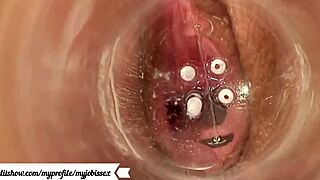 Camera in the vagina during masturbation and assfucking