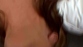 pretty sexy babe rubs cock on her face before deepthroat blowjob