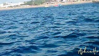 escaped from the city by jet sky for filling my pussy by cum