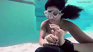 Brita Piskova Masturbates Underwater In Pool!
