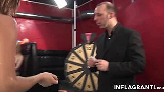 Horny brunette swinger gets her ass spanked hard in bdsm session 😈