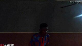 old comedy man in bathroom with wife while husband sleeps