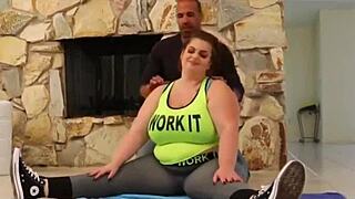 Redhead With Big Ass And Tits Does Afternoon Workout Routine