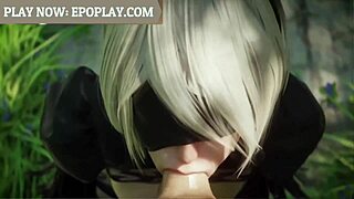 Massive Tits on Sexy 3D Anime Girl in Wild Game