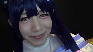 cum with me, japanese cosplayer creampied doggystyle!