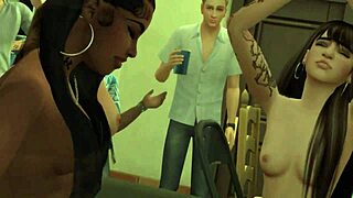 Pornstars at college party - Sims 4 porn video 😎