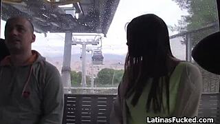 spicy italian big tit in cable car quickie