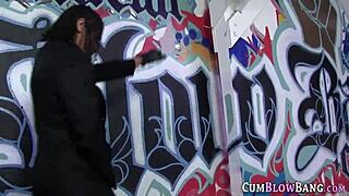 Slender Teen 18+ Sucks and Tugs BBCs in Blowbang Group. Facial Bukkake Hardcore.