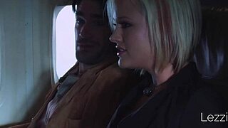 lezzie bff - airplane group activity with pornstars and boyfriends in roleplay