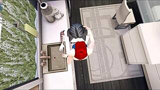 My goth girlfriend in Sims 4 futa adventure. What's her next wild move?