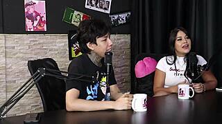 dj rafa loira teases mateus hwang in sheer red lingerie for bisexual bdsm anal