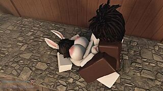 The bunny girl rides roughly in the anime game.