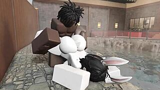 The bunny girl rides roughly in the anime game.