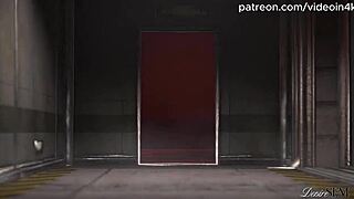 Excella's massive futa cock dominates Jill Valentine in Resident Evil anime