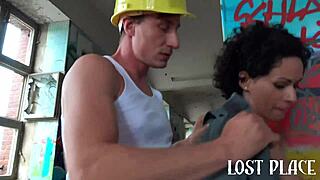 beauty fantasizes hard sex with builder in lost spot