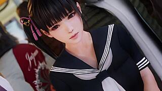 koharu blows on train