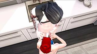 My goth girlfriend in Sims 4 futa adventure. What's her next wild move?