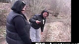 Suggestive bbw teen 18+ sucks used strange condoms, what a slut.