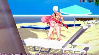 Yae Miko in bikini beach sex POV