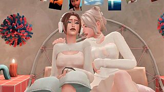 Futanari Stepsister Dominates with Rough Anal Facefuck