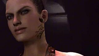 Excella's massive futa cock dominates Jill Valentine in Resident Evil anime