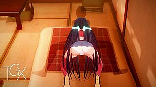 anime hentai game with mita in intense sex positions and blowjob scenes.