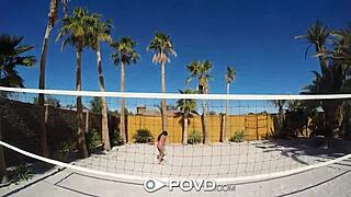 i'm playin this busty milf in summer country sex with huge boobs and pussy, endin with cumshot