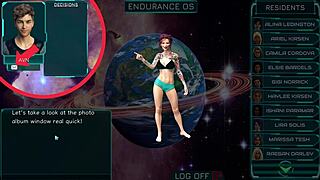 Stranded in space, chatting with curvy girls about huge boobs