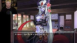 Hentai cumshot after failing to defeat slug girl in monster quest