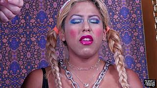 olive skinned sub teen 18+ gags on cock deepthroat