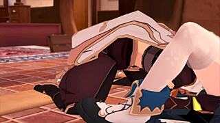 angelic barbara shines in genshin impact 3d animation