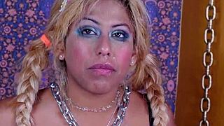 olive skinned sub teen 18+ gags on cock deepthroat