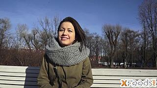 want to see hot brunette's casting turn hardcore? bent over and riding.