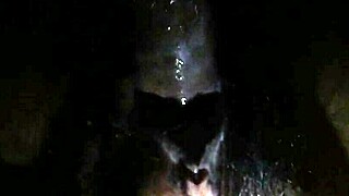 Descriptive view of blonde with natural tits in smoke fetish during Christmas ski special