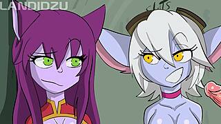 The 3 Yordelis in an intriguing anime hentai cartoon furry adventure.