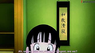 chichi gets fucked by gohan and goku in this milf step threesome from dragon ball zex