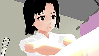 Uh, playin’ doctor with anime nurse Mia got real weird, almost like a massage, haha!