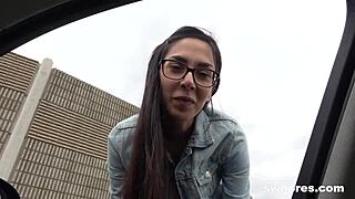 Petite slut hustles hard for cash!