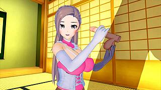 cute girl in sexy maid costume teases my big cock in 3d hentai.