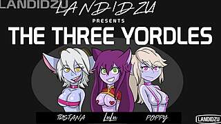 The 3 Yordelis in an intriguing anime hentai cartoon furry adventure.