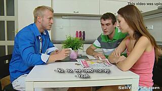 Sell your gf - desperate teen liala offers shaved pussy sex and cumshot.