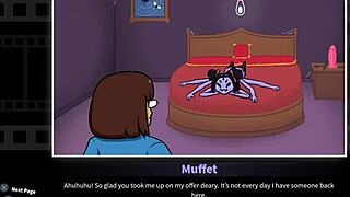 Detailed spider banging scene in undertale mod with furry group